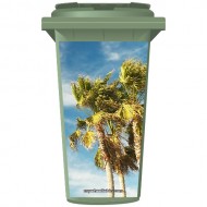 Palms in The Wind Wheelie Bin Sticker Panel